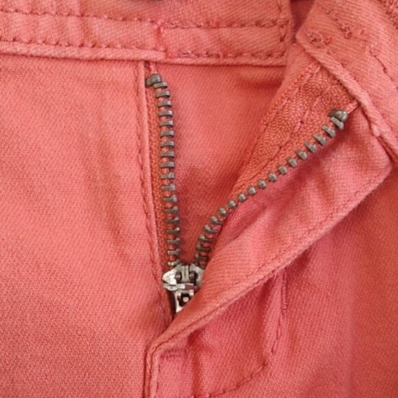 American Rag Distressed Burnt Orange Denim Shorts - Picture 4 of 13